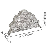 Maxbell Napkin Holder Tissue Paper Storage Holder Napkin Rack for Cafe Bedroom Decor silver