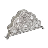 Maxbell Napkin Holder Tissue Paper Storage Holder Napkin Rack for Cafe Bedroom Decor silver