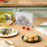 Maxbell Napkin Holder Tissue Paper Storage Holder Napkin Rack for Cafe Bedroom Decor silver