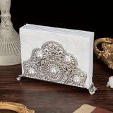 Maxbell Napkin Holder Tissue Paper Storage Holder Napkin Rack for Cafe Bedroom Decor silver