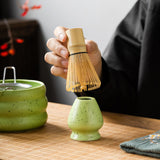 Maxbell 4x Matcha Ceremony Set Ceramic Matcha Bowl Set for Dining Room Home Tea Room Green