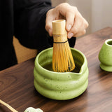 Maxbell 4x Matcha Ceremony Set Ceramic Matcha Bowl Set for Dining Room Home Tea Room Green
