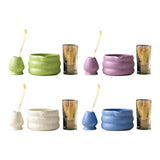 Maxbell 4x Matcha Ceremony Set Ceramic Matcha Bowl Set for Dining Room Home Tea Room Green