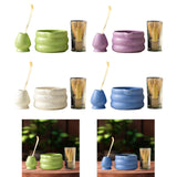 Maxbell 4x Matcha Ceremony Set Ceramic Matcha Bowl Set for Dining Room Home Tea Room Green