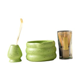 Maxbell 4x Matcha Ceremony Set Ceramic Matcha Bowl Set for Dining Room Home Tea Room Green