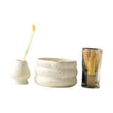 Maxbell 4x Matcha Ceremony Set Ceramic Matcha Bowl Set for Dining Room Home Tea Room White