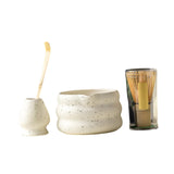 Maxbell 4x Matcha Ceremony Set Ceramic Matcha Bowl Set for Dining Room Home Tea Room White