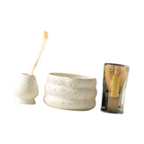 Maxbell 4x Matcha Ceremony Set Ceramic Matcha Bowl Set for Dining Room Home Tea Room White
