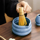 Maxbell 4x Matcha Ceremony Set Ceramic Matcha Bowl Set for Dining Room Home Tea Room Blue