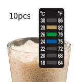 Maxbell 10x Temperature Strips Temperature Gauge for Bread Fermentation Home Brewing