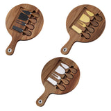 Maxbell Wooden Cheese Board and Knife Set Cheese Tray for Wedding Party Housewarming Argent knife