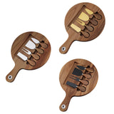 Maxbell Wooden Cheese Board and Knife Set Cheese Tray for Wedding Party Housewarming Argent knife