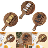 Maxbell Wooden Cheese Board and Knife Set Cheese Tray for Wedding Party Housewarming Argent knife