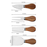 Maxbell Wooden Cheese Board and Knife Set Cheese Tray for Wedding Party Housewarming Argent knife