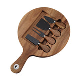 Maxbell Wooden Cheese Board and Knife Set Cheese Tray for Wedding Party Housewarming black knife