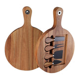 Maxbell Wooden Cheese Board and Knife Set Cheese Tray for Wedding Party Housewarming black knife