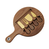 Maxbell Wooden Cheese Board and Knife Set Cheese Tray for Wedding Party Housewarming Gold knife