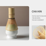 Maxbell Matcha Whisk and Bowl Unique Gift Idea Traditional Handmade Japanese Tea Set Gradient Green