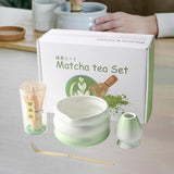 Maxbell Matcha Whisk and Bowl Unique Gift Idea Traditional Handmade Japanese Tea Set Gradient Green