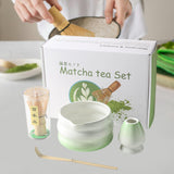 Maxbell Matcha Whisk and Bowl Unique Gift Idea Traditional Handmade Japanese Tea Set Gradient Green