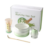 Maxbell Matcha Whisk and Bowl Unique Gift Idea Traditional Handmade Japanese Tea Set Gradient Green