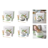 Maxbell Matcha Whisk and Bowl Unique Gift Idea Traditional Handmade Japanese Tea Set Gradient Green