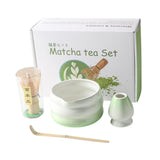 Maxbell Matcha Whisk and Bowl Unique Gift Idea Traditional Handmade Japanese Tea Set Gradient Green