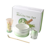 Maxbell Matcha Whisk and Bowl Unique Gift Idea Traditional Handmade Japanese Tea Set Gradient Green