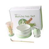 Maxbell Matcha Whisk and Bowl Unique Gift Idea Traditional Handmade Japanese Tea Set Gradient Green