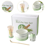 Maxbell Matcha Whisk and Bowl Unique Gift Idea Traditional Handmade Japanese Tea Set Gradient Green