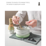 Maxbell Matcha Whisk and Bowl Unique Gift Idea Traditional Handmade Japanese Tea Set Gradient Green