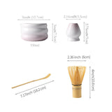 Maxbell Matcha Whisk and Bowl Unique Gift Idea Traditional Handmade Japanese Tea Set Gradient Pink