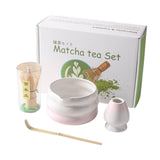 Maxbell Matcha Whisk and Bowl Unique Gift Idea Traditional Handmade Japanese Tea Set Gradient Pink