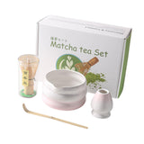 Maxbell Matcha Whisk and Bowl Unique Gift Idea Traditional Handmade Japanese Tea Set Gradient Pink