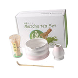 Maxbell Matcha Whisk and Bowl Unique Gift Idea Traditional Handmade Japanese Tea Set Gradient Pink