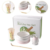 Maxbell Matcha Whisk and Bowl Unique Gift Idea Traditional Handmade Japanese Tea Set Gradient Pink