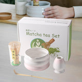 Maxbell Matcha Whisk and Bowl Unique Gift Idea Traditional Handmade Japanese Tea Set Gradient Pink