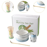 Maxbell Matcha Whisk and Bowl Unique Gift Idea Traditional Handmade Japanese Tea Set Gradient Blue