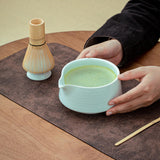 Maxbell 4Pcs Japanese Matcha Tea Set Tea Making Utensils for Restaurant Kitchen Home light blue