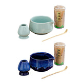 Maxbell 4Pcs Japanese Matcha Tea Set Tea Making Utensils for Restaurant Kitchen Home light blue