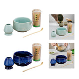 Maxbell 4Pcs Japanese Matcha Tea Set Tea Making Utensils for Restaurant Kitchen Home light blue