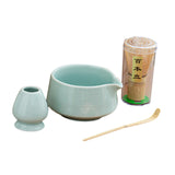 Maxbell 4Pcs Japanese Matcha Tea Set Tea Making Utensils for Restaurant Kitchen Home light blue