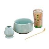 Maxbell 4Pcs Japanese Matcha Tea Set Tea Making Utensils for Restaurant Kitchen Home light blue