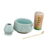 Maxbell 4Pcs Japanese Matcha Tea Set Tea Making Utensils for Restaurant Kitchen Home light blue