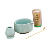 Maxbell 4Pcs Japanese Matcha Tea Set Tea Making Utensils for Restaurant Kitchen Home light blue