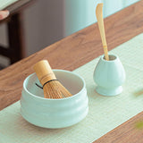 Maxbell 4Pcs Japanese Matcha Tea Set Tea Making Utensils for Restaurant Kitchen Home light blue