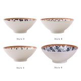Maxbell Noodles Bowl Ramen Bowl for Udon, Soba, Pho Unbreakable Retro for Restaurant style A