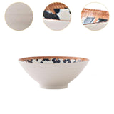 Maxbell Noodles Bowl Ramen Bowl for Udon, Soba, Pho Unbreakable Retro for Restaurant style A