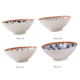 Maxbell Noodles Bowl Ramen Bowl for Udon, Soba, Pho Unbreakable Retro for Restaurant style A