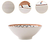 Maxbell Noodles Bowl Ramen Bowl for Udon, Soba, Pho Unbreakable Retro for Restaurant style B